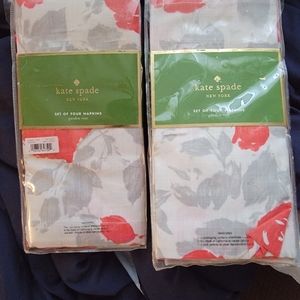 (8) Kate Spade Garden Rose Cloth Napkins